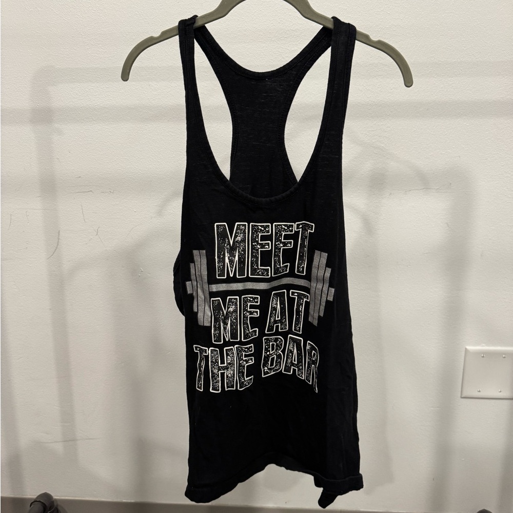 Black 'Meet Me At The Bar' Tank Top